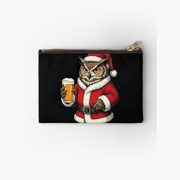 Item preview, Festive Santa Owl Drinking Beer Christmas designed and sold by k3rstman1.