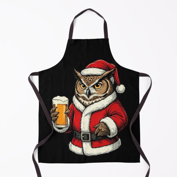 Item preview, Festive Santa Owl Drinking Beer Christmas designed and sold by k3rstman1.
