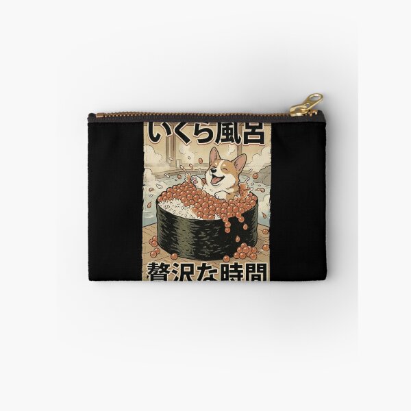 Item preview, Corgi Ikura Sushi Bath Ukiyo-e Art Funny Japanese Dog Salmon Roe Hot Spring designed and sold by Bongocomic.