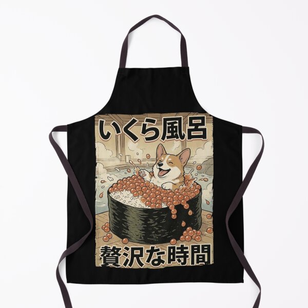 Item preview, Corgi Ikura Sushi Bath Ukiyo-e Art Funny Japanese Dog Salmon Roe Hot Spring designed and sold by Bongocomic.