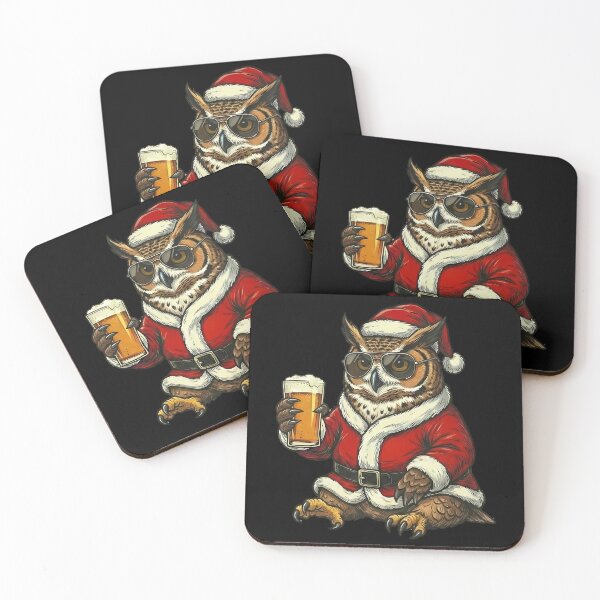 Item preview, Cool Santa Owl Sunglasses Beer Christmas Party designed and sold by k3rstman1.