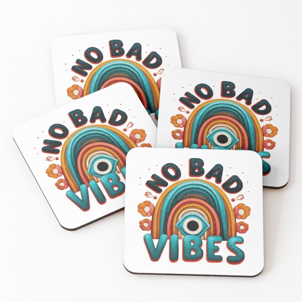 Item preview, No Bad Vibes. Retro Rainbow and Eye Design designed and sold by Anastasiia Yurevych.