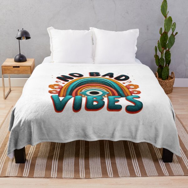 Item preview, No Bad Vibes. Retro Rainbow and Eye Design designed and sold by Anastasiia Yurevych.