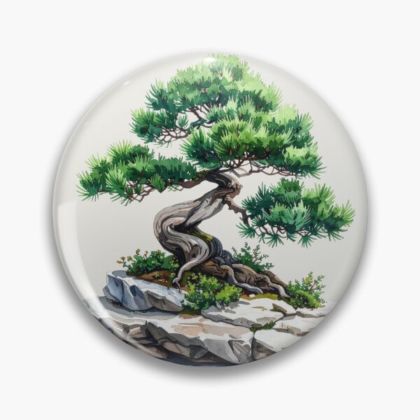 Item preview, Juniper bonsai on a stone slab designed and sold by LiskoDesign.