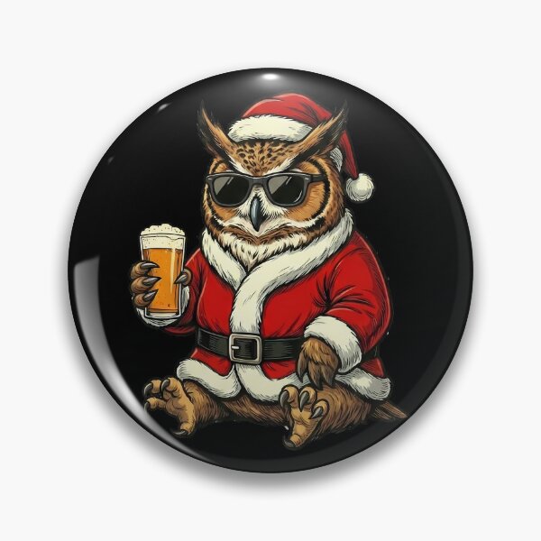Item preview, Santa Owl Sunglasses Beer Christmas Party designed and sold by k3rstman1.