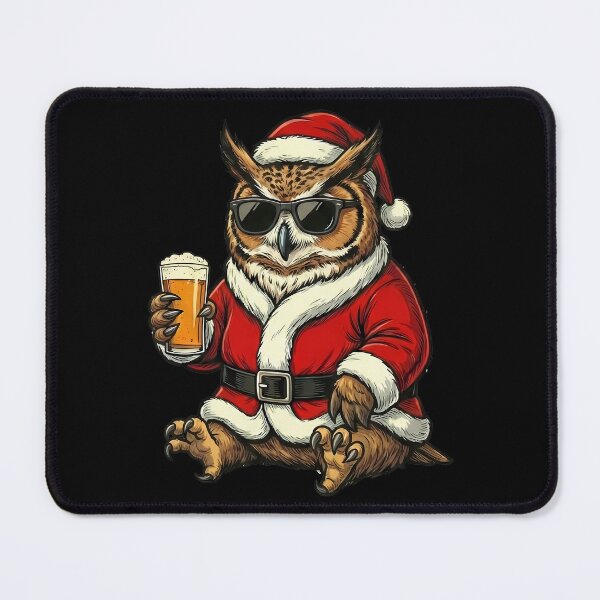 Item preview, Santa Owl Sunglasses Beer Christmas Party designed and sold by k3rstman1.