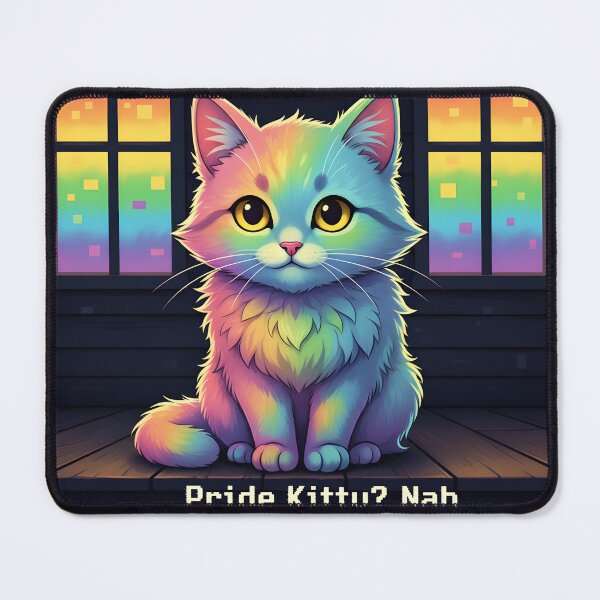Item preview, Rainbow-striped cat with bright, playful colors designed and sold by Elando1212.