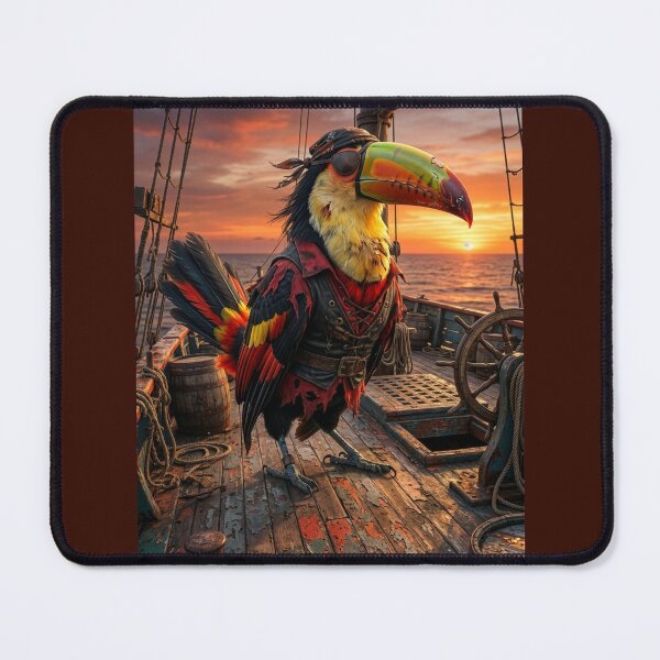 Item preview, Salty Toucan Pirate Captain designed and sold by Tridentulus.