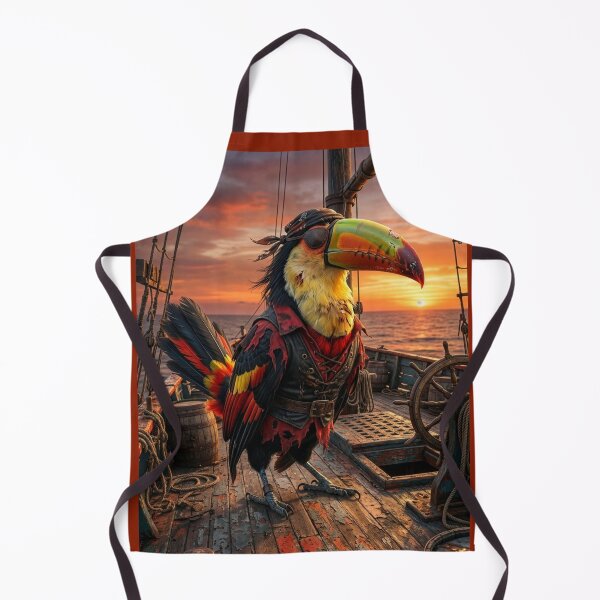 Item preview, Salty Toucan Pirate Captain designed and sold by Tridentulus.