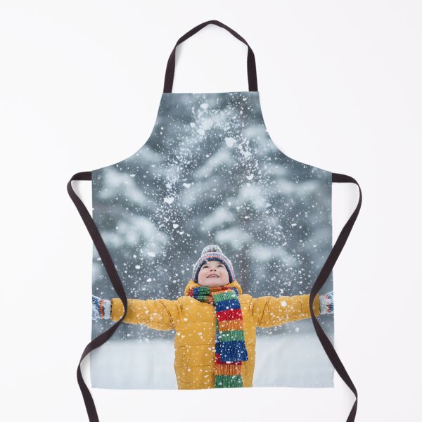Item preview, Joyful Boy Throwing Snow Up in a Winter Forest designed and sold by homydesign.