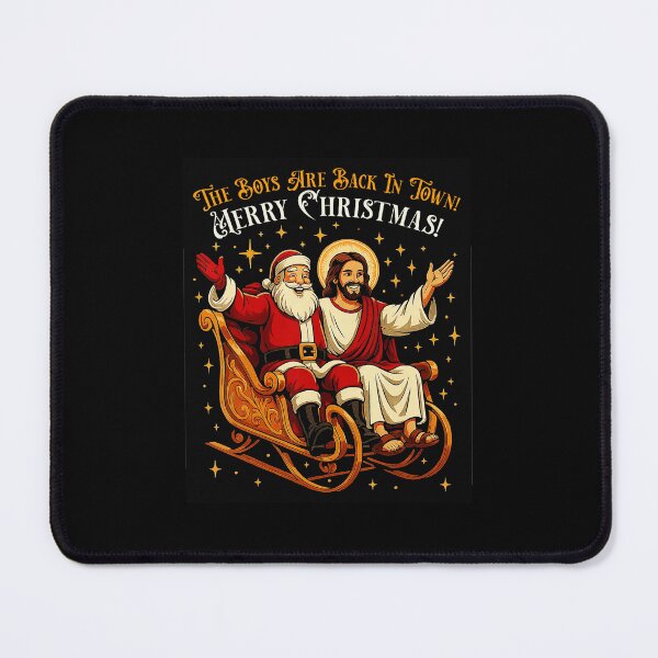 Item preview, Jesus And Santa The Are Back In Town Funny Christmas  designed and sold by JEFDodsonArt.