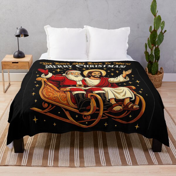 Item preview, Jesus And Santa The Are Back In Town Funny Christmas designed and sold by JEFDodsonArt.