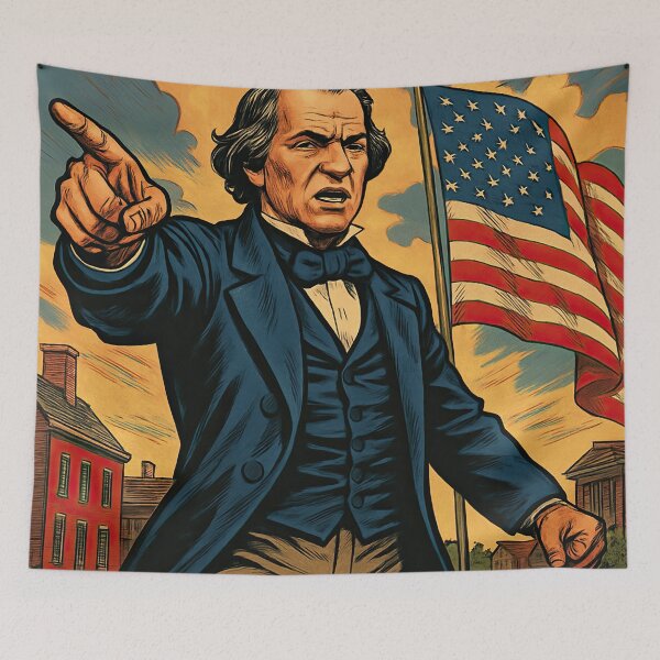 Item preview, Andrew Johnson, leader | Comics style - Cartoon designed and sold by ComicsFactory.
