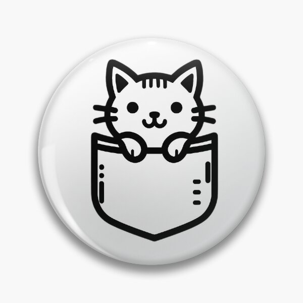 Item preview, Cute Minimalist Cat in Pocket Line Art - Simple Pet Lover Design designed and sold by thenextstepua.