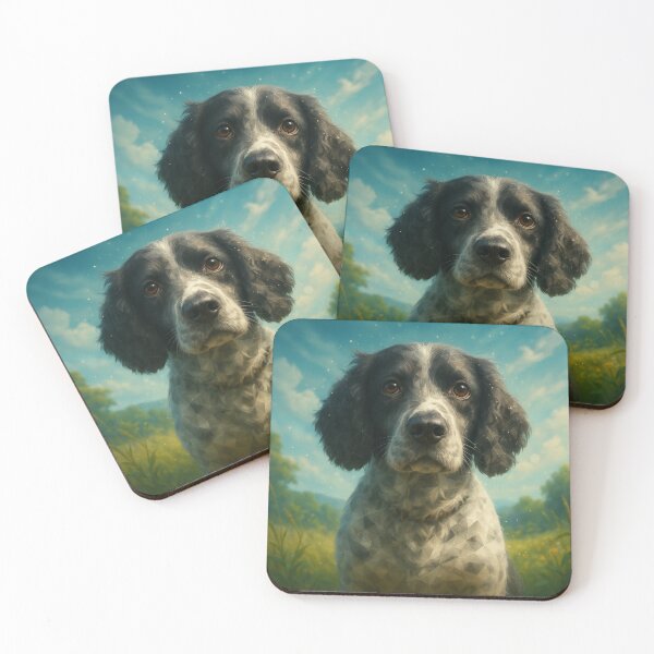 Item preview,  Springer Spaniel Wall Art – Firefly Path Enchanted Woodland Dog Print designed and sold by GeoWild Designs.