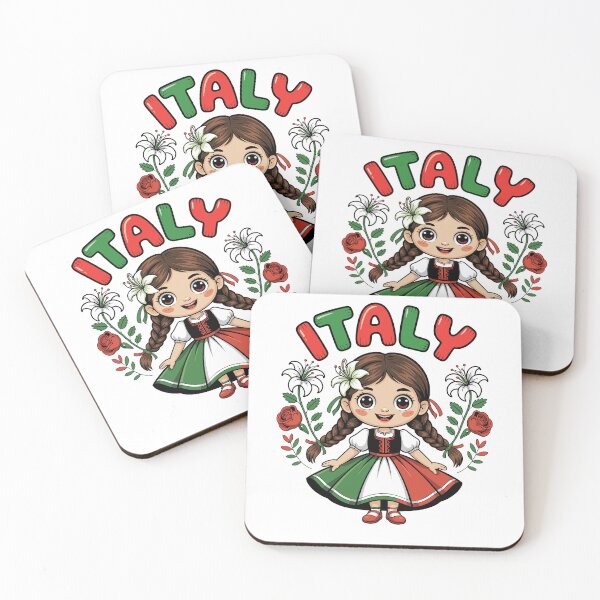 Item preview, Cute Italy Girl Traditional Dress with Flowers for Kids designed and sold by NUMAcreations.