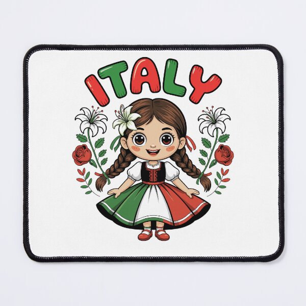 Item preview, Cute Italy Girl Traditional Dress with Flowers for Kids designed and sold by NUMAcreations.