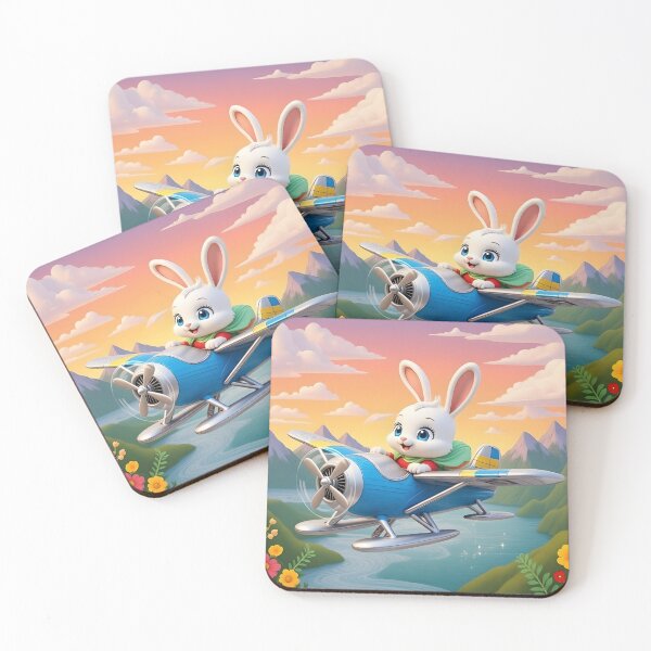 Item preview, The Illustration of Cute, Smiling Bunny Pilot in Plane designed and sold by Pim-Crystal.