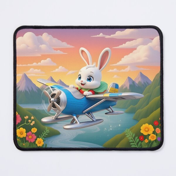 Item preview, The Illustration of Cute, Smiling Bunny Pilot in Plane designed and sold by Pim-Crystal.