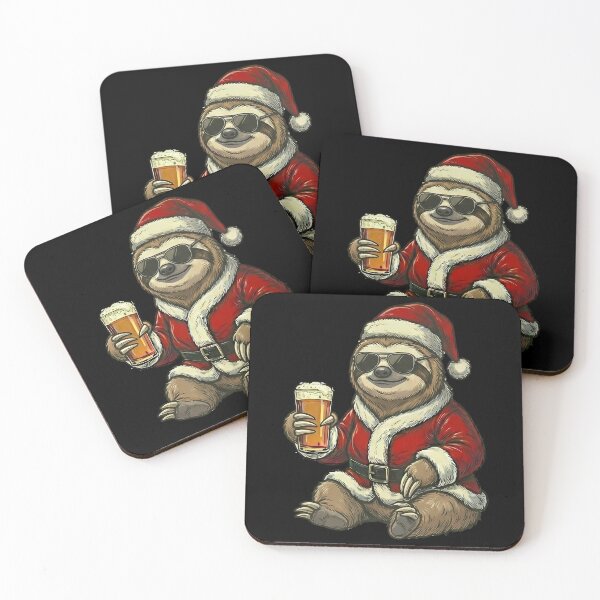 Item preview, Cool Sloth Santa Sunglasses Beer Christmas Party designed and sold by k3rstman1.