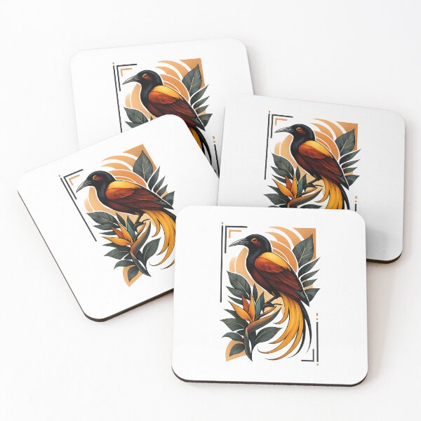 Item preview, Bird of Paradise – Exotic Tropical Artwork with Strelitzia & Golden Accents designed and sold by SVALANART.