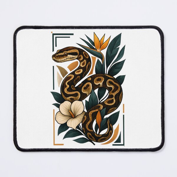 Artikelvorschau, Tropischer Python – Botanische Exoten-Illustration entworfen und verkauft von SVALANART.