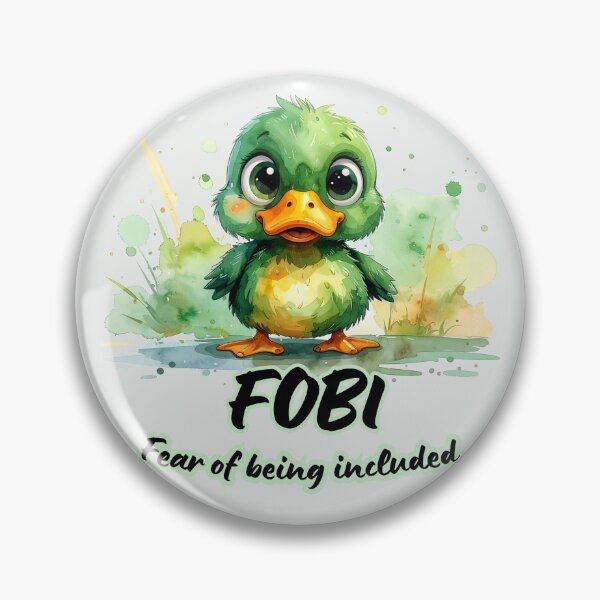 Item preview, Panicked duck, FOBI, fear of being included, introverted designed and sold by LiskoDesign.