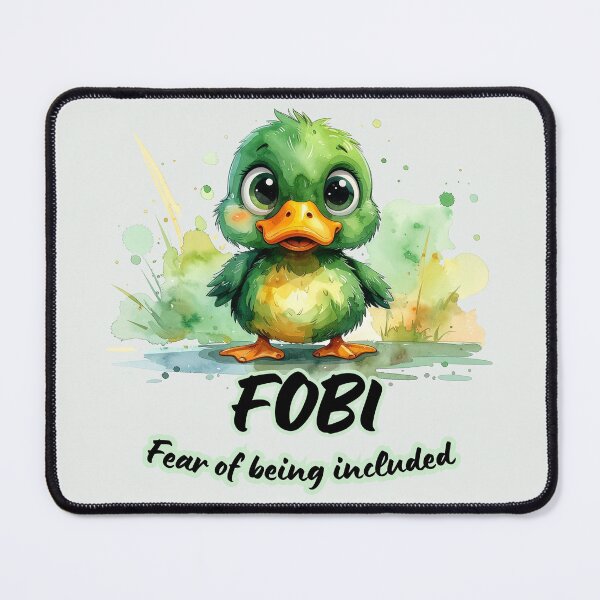 Item preview, Panicked duck, FOBI, fear of being included, introverted designed and sold by LiskoDesign.