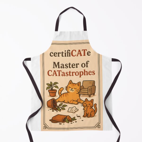 Item preview, Master of CATastrophes – Funny Mischief Cat Certificate designed and sold by SVALANART.