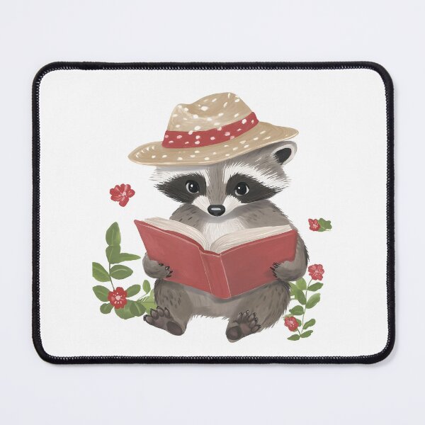 Item preview, Raccoon reading a book designed and sold by xiao xuans.