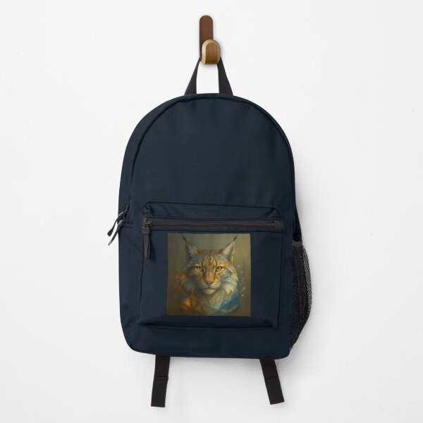 Item preview, Caracal Wall Art – Dual Ember Fire and Ice Geometric Guardian Wildlife Print designed and sold by GeoWild Designs.