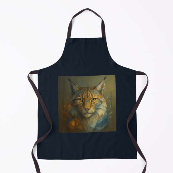 Item preview, Caracal Wall Art – Dual Ember Fire and Ice Geometric Guardian Wildlife Print designed and sold by GeoWild Designs.