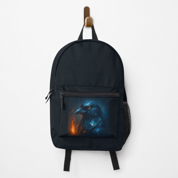 Item preview, Raven Wall Art – Ember Fire and Shadow Geometric Spirit Print designed and sold by GeoWild Designs.