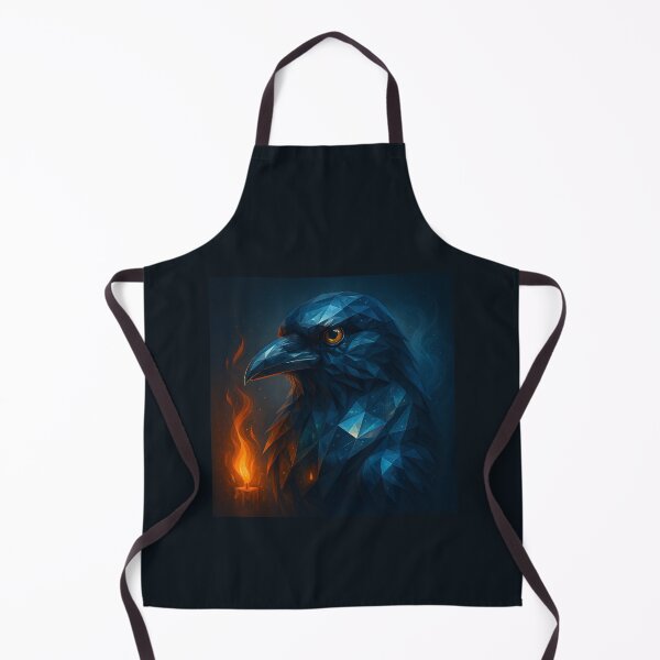 Item preview, Raven Wall Art – Ember Fire and Shadow Geometric Spirit Print designed and sold by GeoWild Designs.