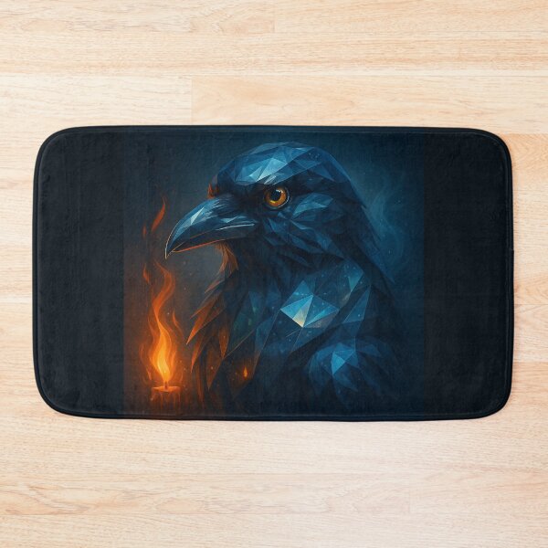 Item preview, Raven Wall Art – Ember Fire and Shadow Geometric Spirit Print designed and sold by GeoWild Designs.