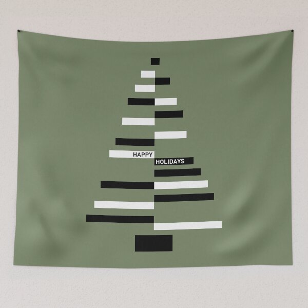 Item preview, Happy Holidays, Geometric Minimalist Christmas Tree designed and sold by D-Spot Shop.