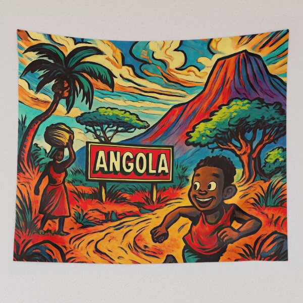 Item preview, Angola landscape | Comics style - Cartoon designed and sold by ComicsFactory.