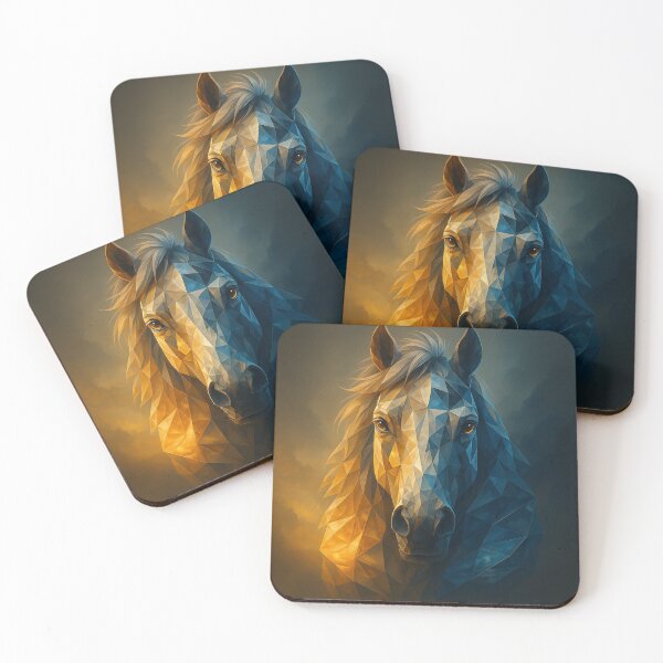 Item preview,  Horse Wall Art– Fire & Ice Geometric Portrait designed and sold by GeoWild Designs.