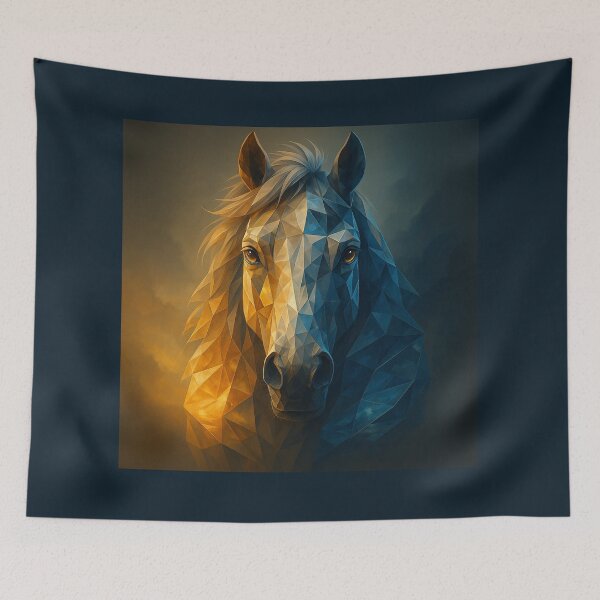 Item preview,  Horse Wall Art– Fire & Ice Geometric Portrait designed and sold by GeoWild Designs.