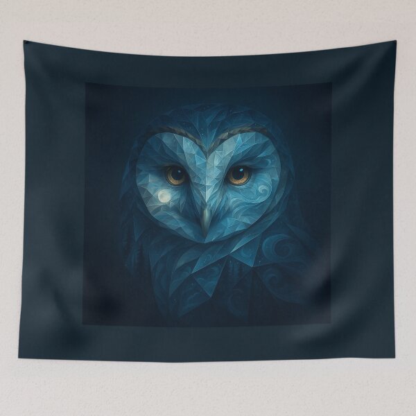 Item preview, Owl Wall Art – Celestial Owl in Crystal Geometry designed and sold by GeoWild Designs.