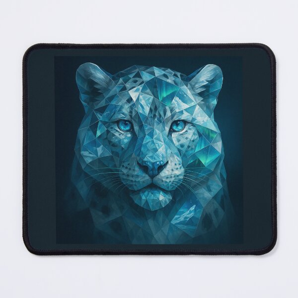 Item preview, Snow Leopard Wall Art — Shards of Ice & Northern Light designed and sold by GeoWild Designs.