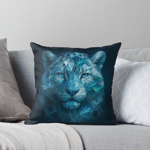 Item preview,  Snow Leopard Wall Art — Shards of Ice & Northern Light designed and sold by GeoWild Designs.