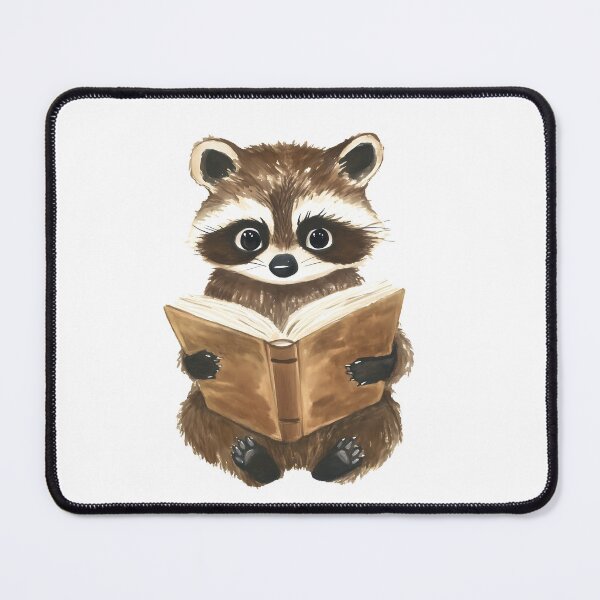 Item preview, Raccoon reading a book designed and sold by xiao xuans.