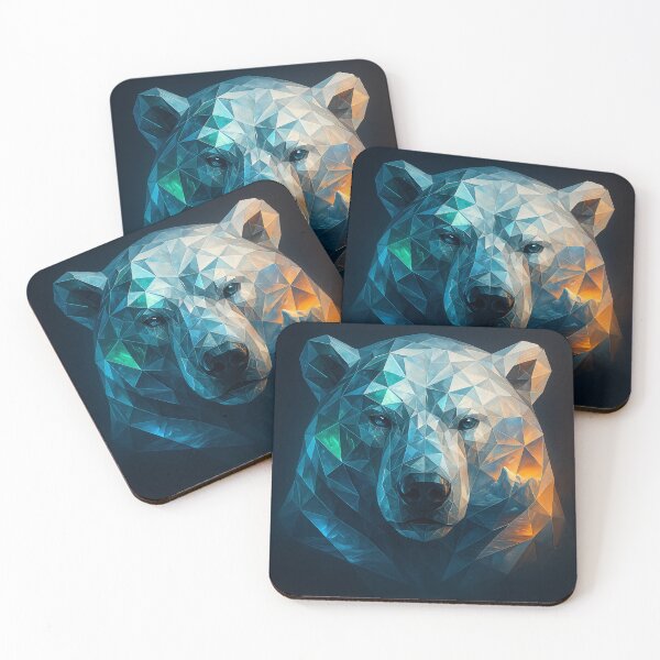 Item preview, Polar Bear Wall Art— Reflections of Ice & Fire designed and sold by GeoWild Designs.