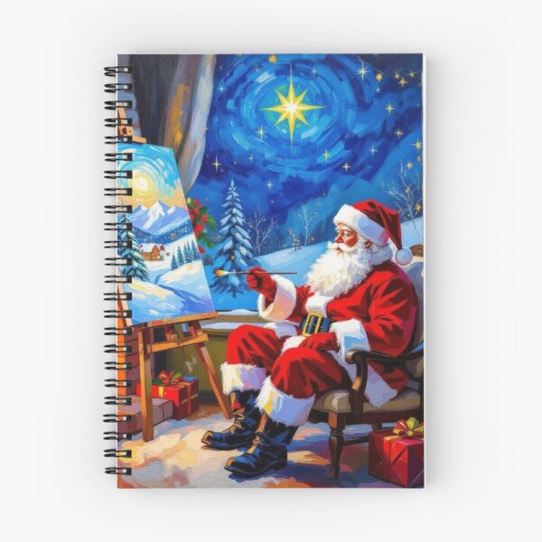 Item preview, Santa Claus Painting Winter Dreams - Cozy Christmas Room with Fireplace Glow & Creative Holiday Spirit designed and sold by FotoworldEdel.