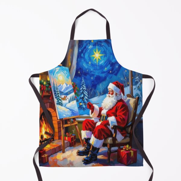 Item preview, Santa Claus Painting Winter Dreams - Cozy Christmas Room with Fireplace Glow & Creative Holiday Spirit designed and sold by FotoworldEdel.