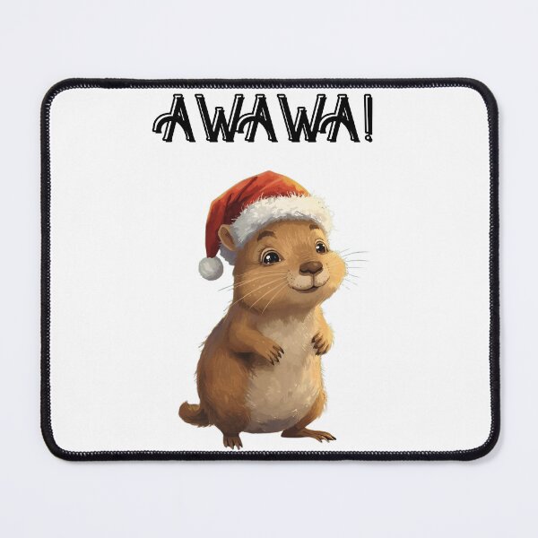 Item preview, Awawa! Funny Hyrax Christmas meme designed and sold by Dedokris.