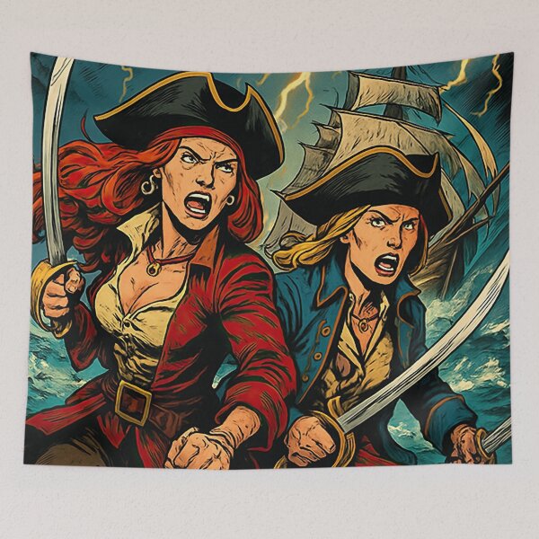 Item preview, Anne Bonny and Mary Read | Comics style - Cartoon designed and sold by ComicsFactory.