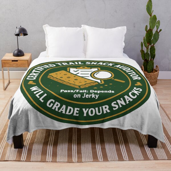 Item preview, Hiking Trail Snack Auditor — Funny Retro Granola Badge Sticker & Tee designed and sold by Envision Designs.