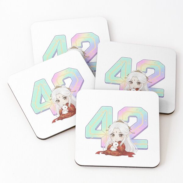 Item preview, Auspicious Thai Lucky Number 42 - Chibi, Rabbit & Prosperity Charm designed and sold by PloySaiY.